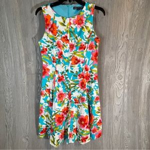 American Living Floral Dress Blue/ White Size 8